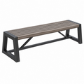 Banco de jardín 120 x 40 x 45 cm de madera y metal marrón y negro estilo industrial